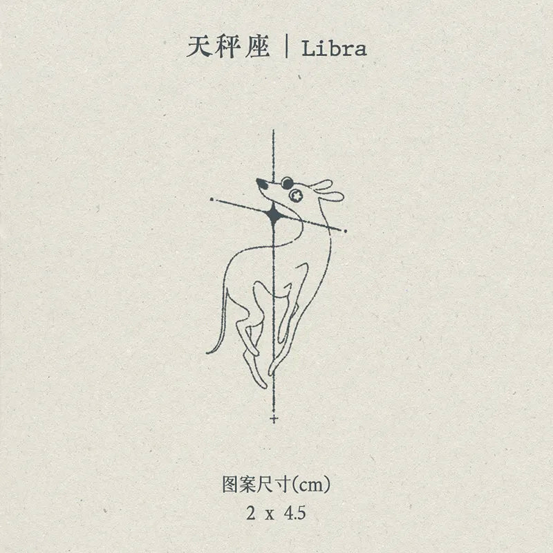 π³πππππΊπππο½Sighthound Zodiac Temporary Tattoos
