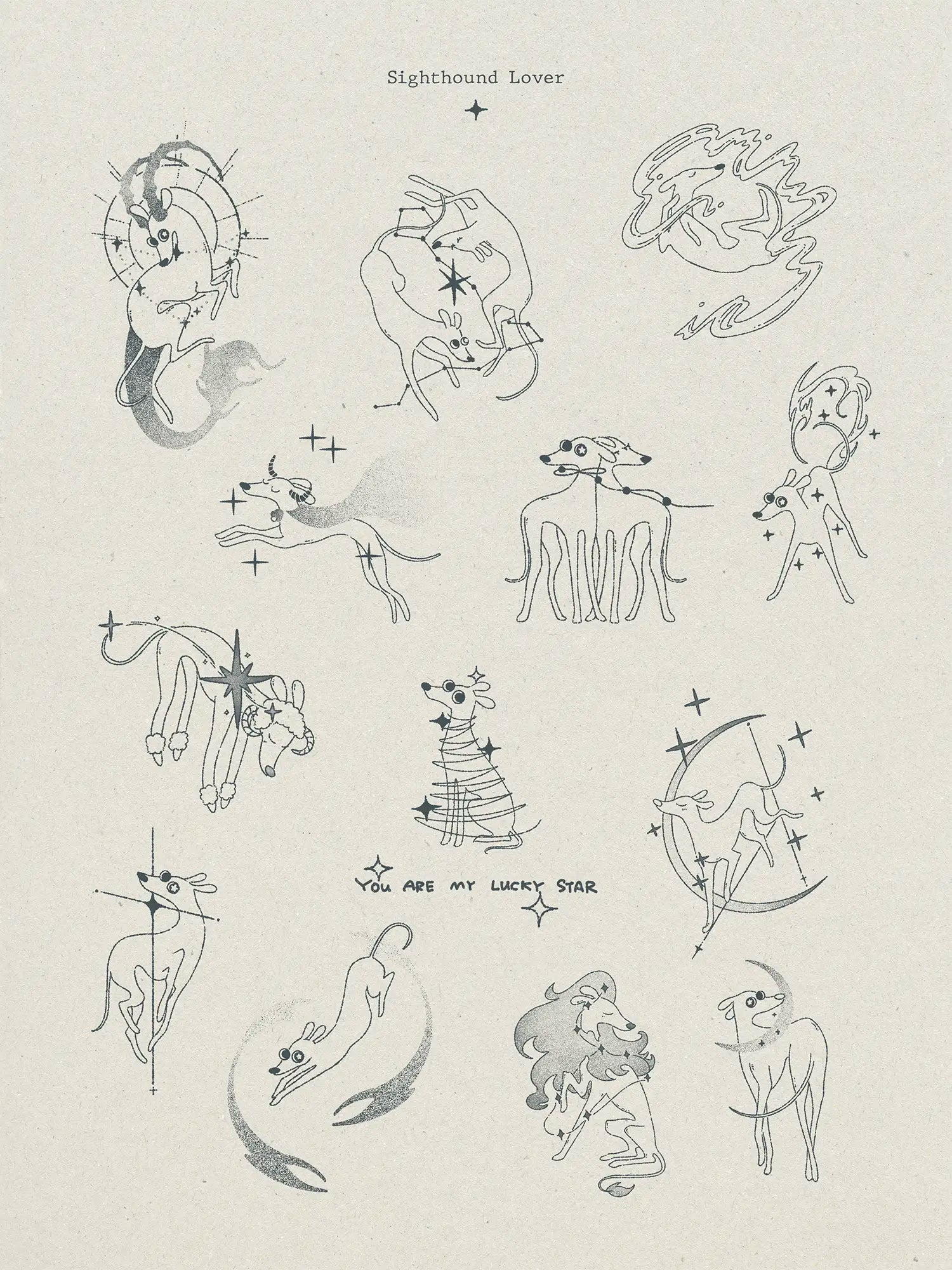 π³πππππΊπππο½Sighthound Zodiac Temporary Tattoos