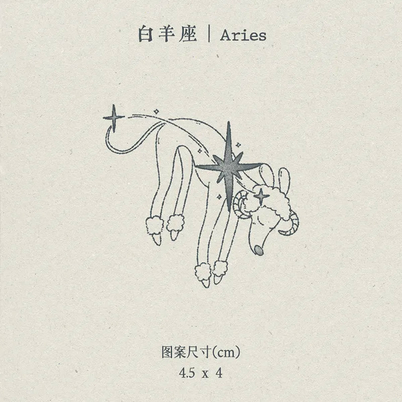 𝑳𝒖𝒄𝒌𝒚𝑺𝒕𝒂𝒓｜Sighthound Zodiac Temporary Tattoos